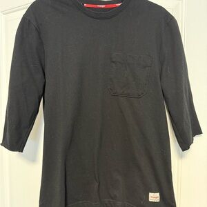 Wrangler Men's Black Half Sleeve Tee